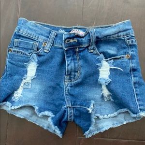 So Nikki denim jean shorts distressed size 14